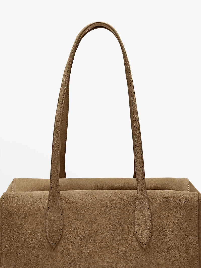 Sac satchel en croûte de cuir