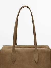 Sac satchel en croûte de cuir