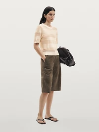 Short sleeve cutwork top