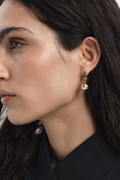 LOT DE BOUCLES D'OREILLES BRILLANTS ET BOULE
