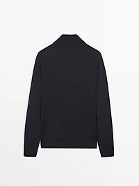 Quarter-zip knit sweater
