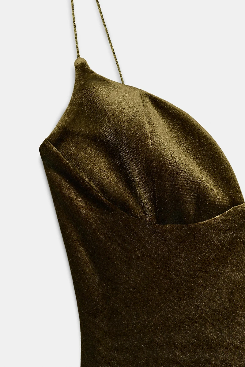 ROBE À BRETELLES EN VELOURS