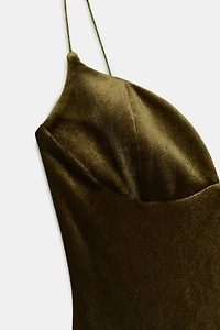 ROBE À BRETELLES EN VELOURS