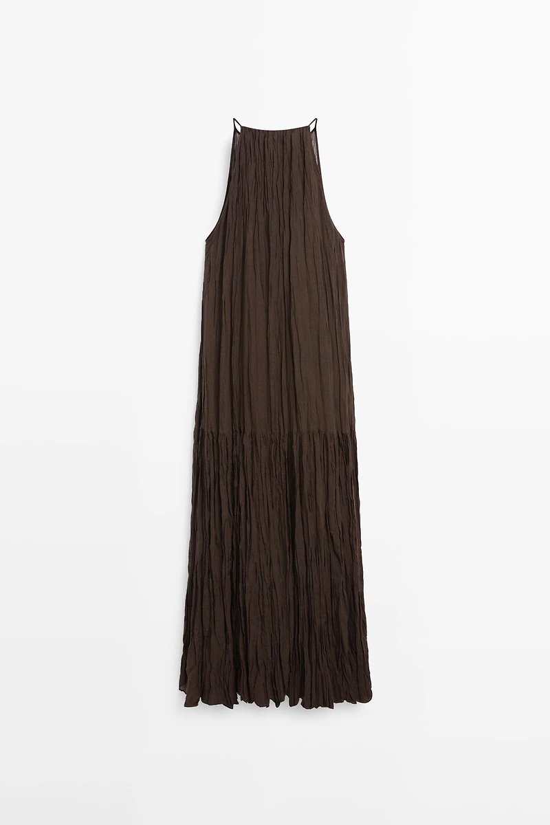 Robe midi fluide avec boutons