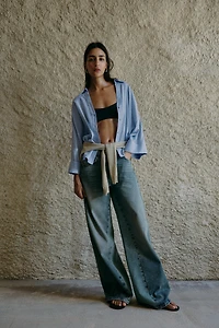 CHEMISE MANCHES LARGES AVEC LIN