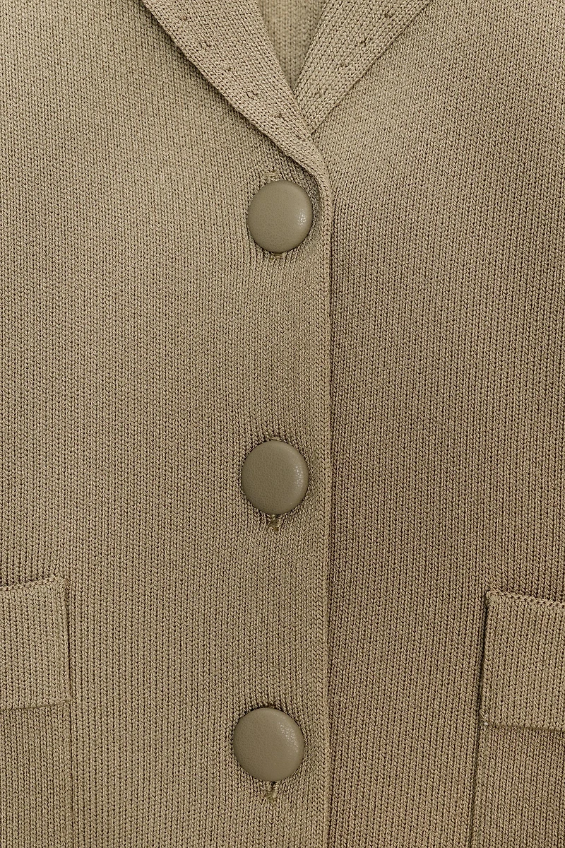 SHORT SLEEVE KNIT CARDIGAN