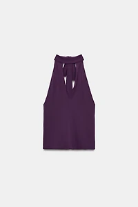 OPEN HALTER TOP