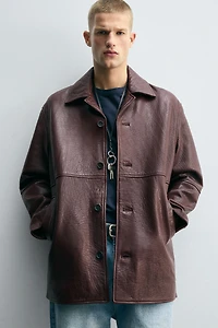 TEXTURED LEATHER JACKET
