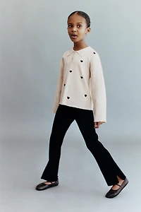 HEART KNIT POLO SHIRT