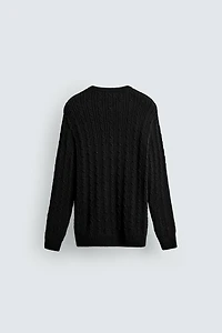 TEXTURED WOVEN SWEATER
