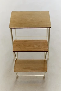 TABOURET ESCALIER TROIS MARCHES BOIS ET FER
