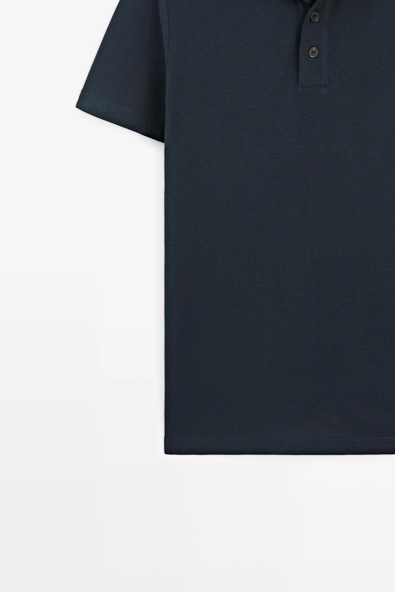 Polo en piqué de pur coton