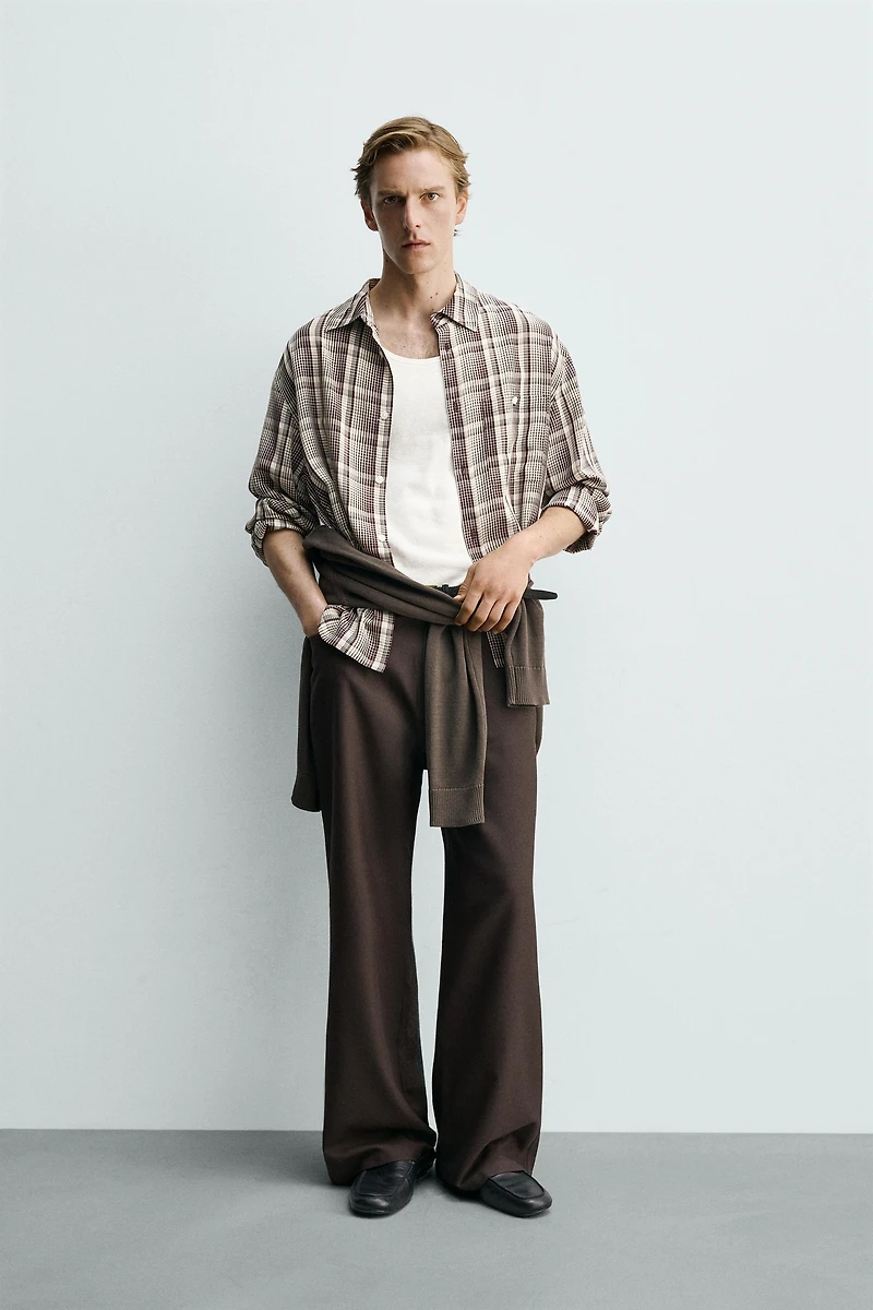 CHEMISE FLUIDE À CARREAUX