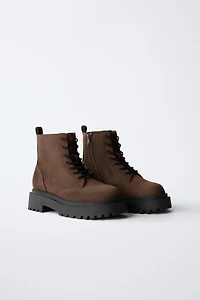 TRACK ANKLE BOOTS