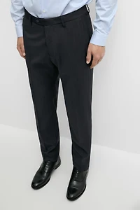 Striped 100% cool wool suit pants
