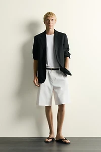 COTTON-LYOCELL WIDE FIT SHORTS