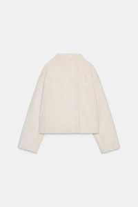 BLOUSON EFFET FOURRURE CROISÉ