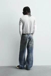 VINTAGE EFFECT BAGGY FIT JEANS
