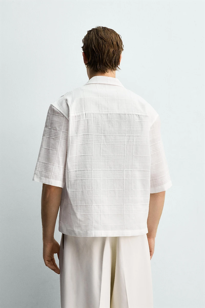RELAXED FIT COTTON - LINEN SHIRT