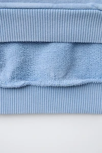 RAISED TEXT SWEATSHIRT