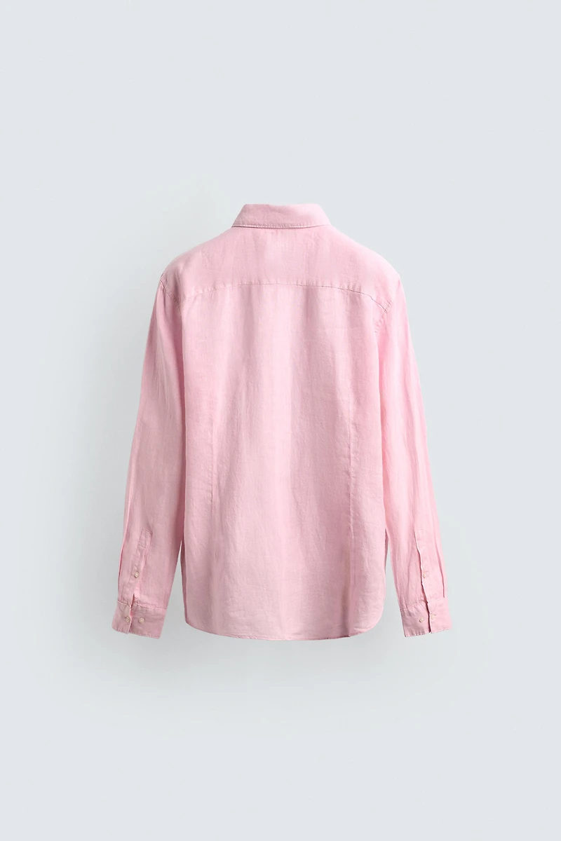 REGULAR FIT 100% LINEN SHIRT