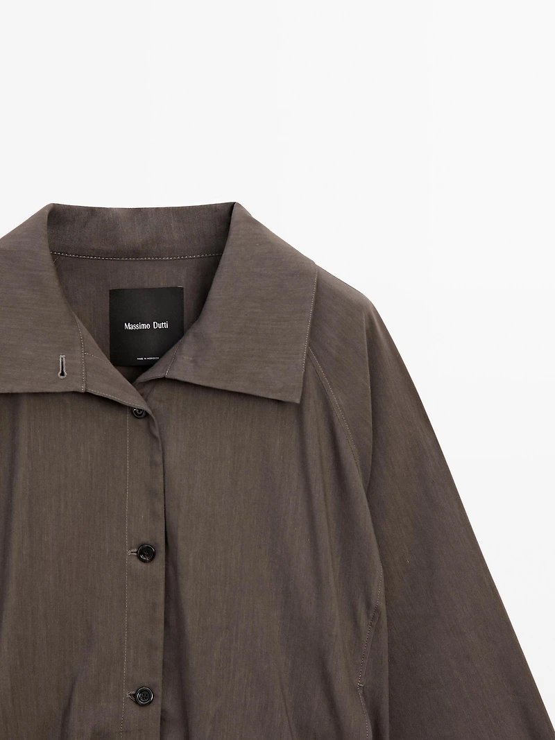 Veste bomber en lin mélangé