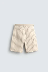 PINSTRIPE BAGGY FIT SHORTS
