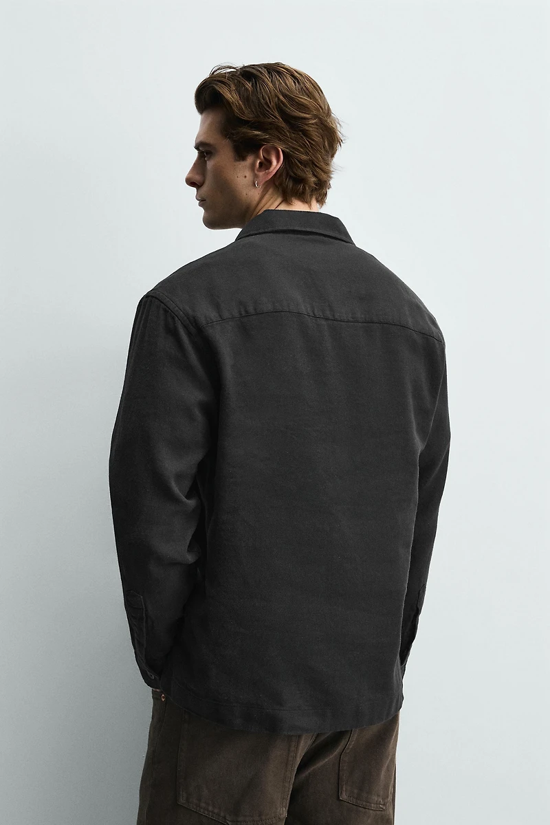 COTTON-LINEN POLO SHIRT