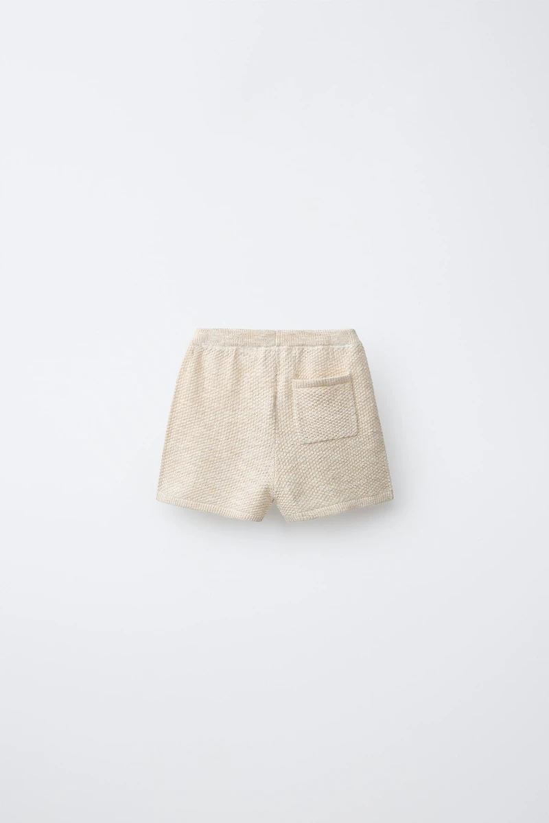 KNIT TEXTURED SHORTS