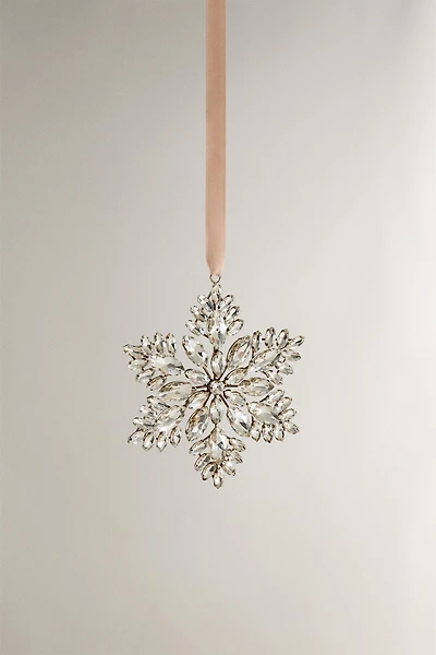 GLASS STAR CHRISTMAS TREE ORNAMENT