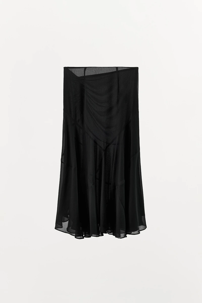 DRAPED GEORGETTE SKIRT