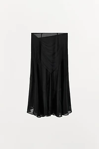 DRAPED GEORGETTE SKIRT