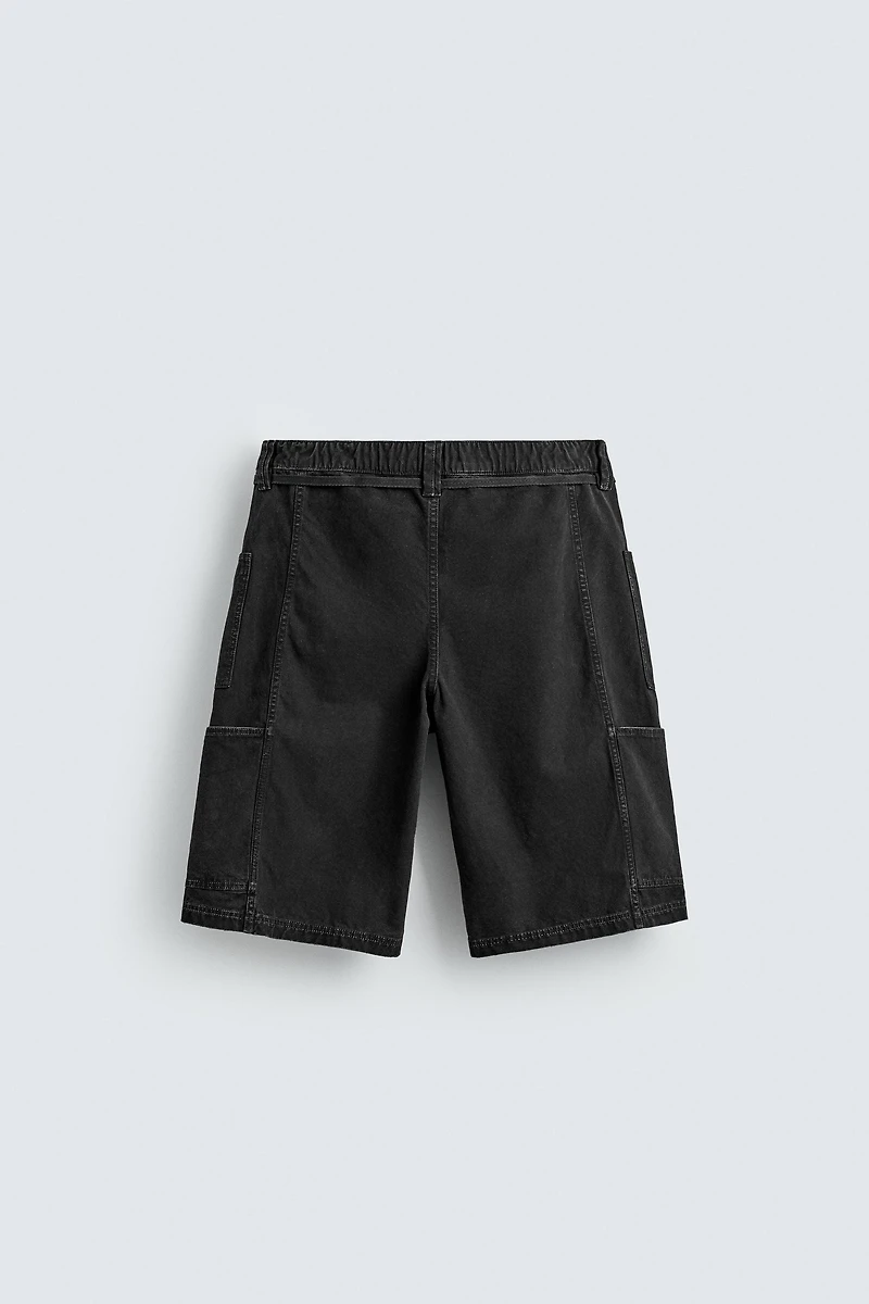 BELTED BAGGY FIT SHORTS