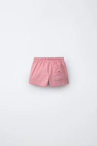 1-6 YEARS/ STRIPED SEERSUCKER SWIM SHORTS