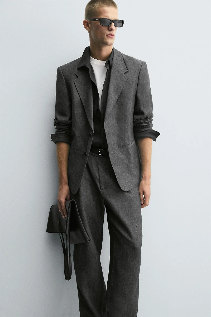 100% LINEN SUIT BLAZER