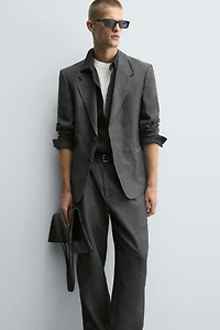 100% LINEN SUIT BLAZER