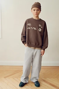 PATCH PRINT SWEATSHIRT