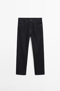 Rinse wash tapered fit jeans