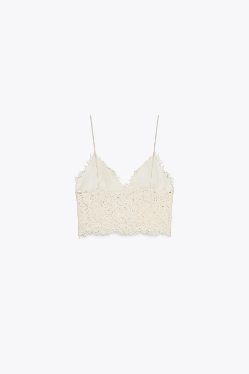 EMBROIDERED CROPPED TOP