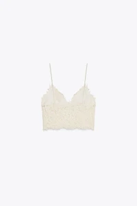 EMBROIDERED CROPPED TOP