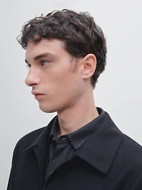 100% wool corduroy-effect flannel overshirt