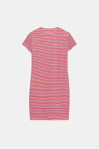 ROBE COURTE À RAYURES