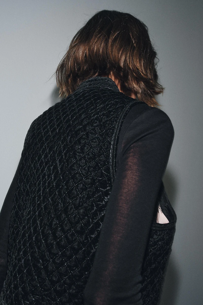 ZW COLLECTION LIMITED EDITION EMBROIDERED VELVET VEST