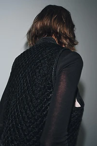 ZW COLLECTION LIMITED EDITION EMBROIDERED VELVET VEST