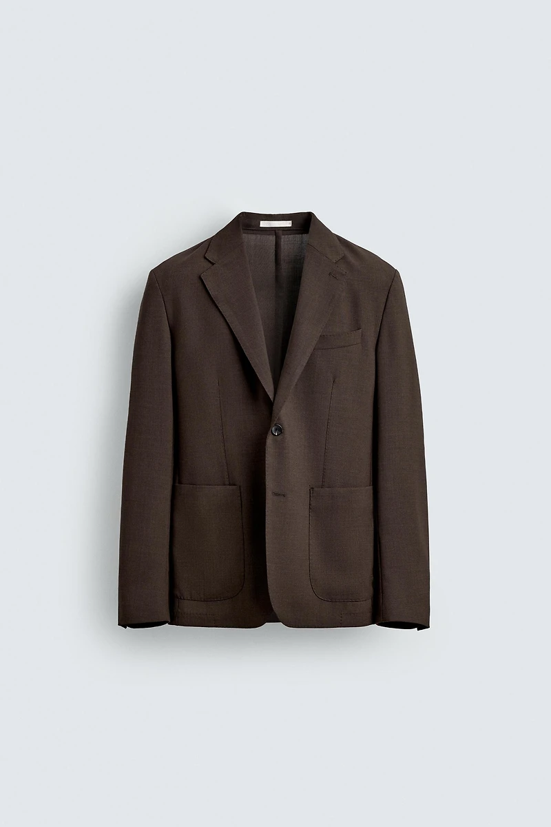 REGULAR FIT 100% WOOL BLAZER