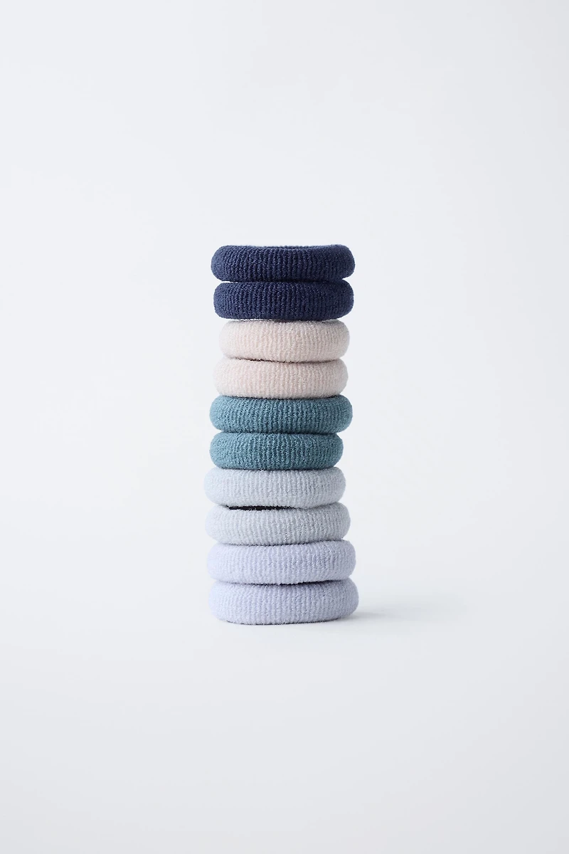 BOÎTE DE PINCES À CHEVEUX FLEURS ET ÉLASTIQUES