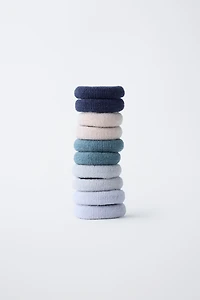 BOÎTE DE PINCES À CHEVEUX FLEURS ET ÉLASTIQUES