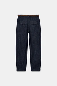BRAIDED BELT CHINO PANTS