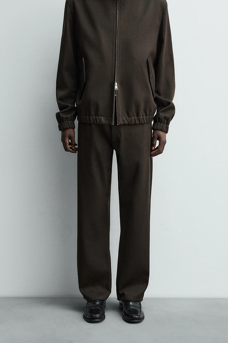 PANTALON STRUCTURÉ LAINE - COTON