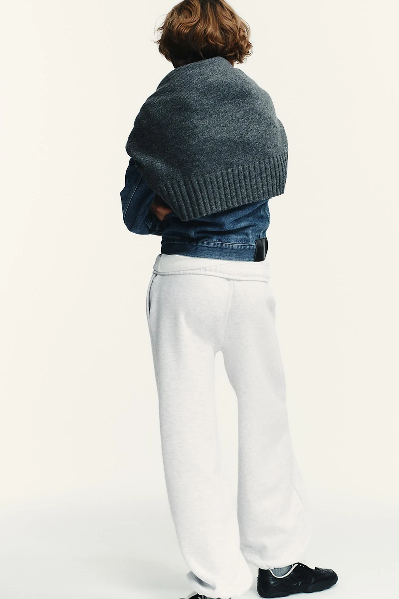 ADJUSTABLE HEM STRAIGHT BASIC FLEECE PANTS